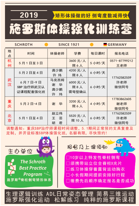 2019年5月份施罗斯体操培训班安排 近期工作计划 第2张